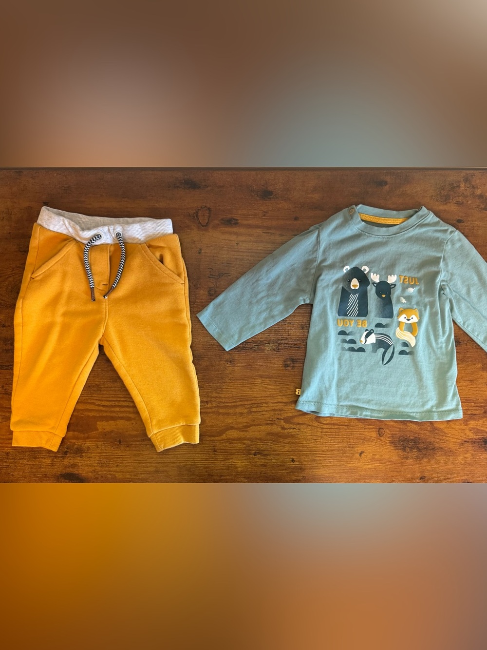 Obaibi 2-Piece Long Sleeve Top & Pants Set 12 Months